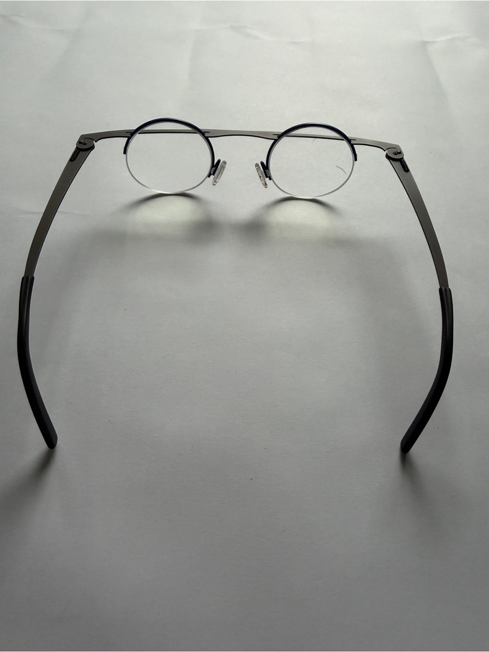 **LIKE NEW** Theo Gnocchi 357 Round Blue Titanium Glasses - Picture 5 of 8